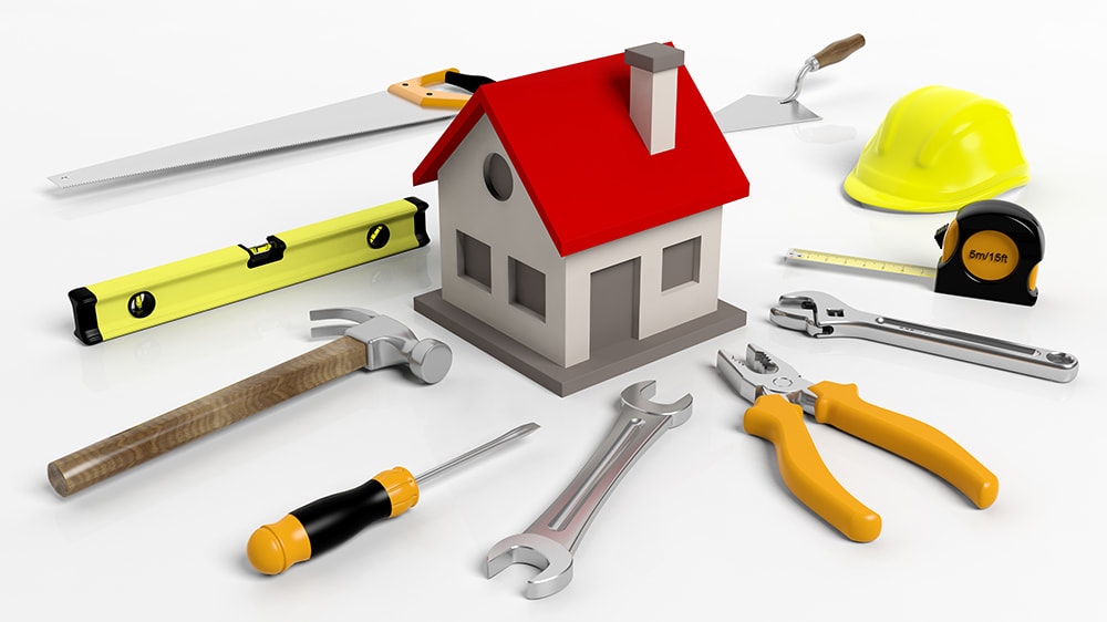 Contractor tools and house