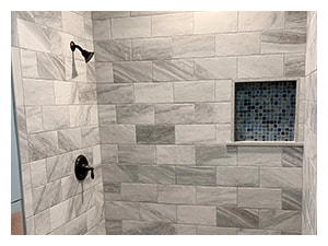 Basement bathroom upgrade project by D&S Elite Construction, Inc.