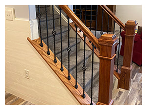 Basement Stair Railing updates project by D&S Elite Construction, Inc.
