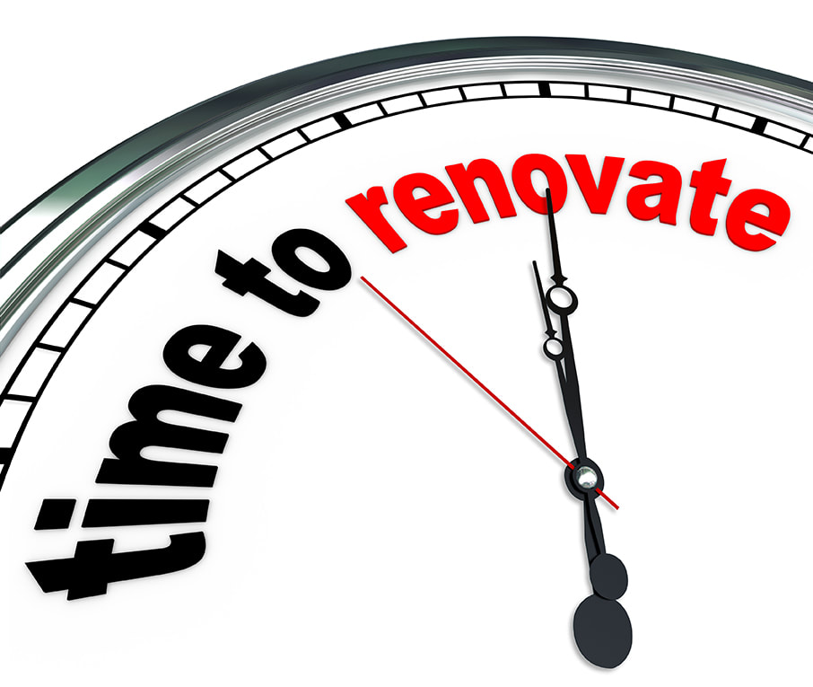 time to renovate your home on clock